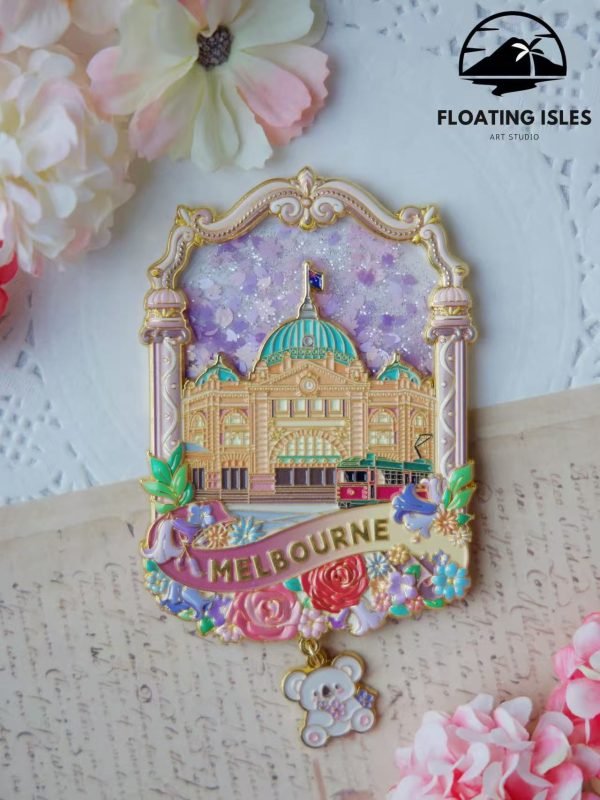 Melbourne – Flinders Street Station Flowing Sand Magnet
